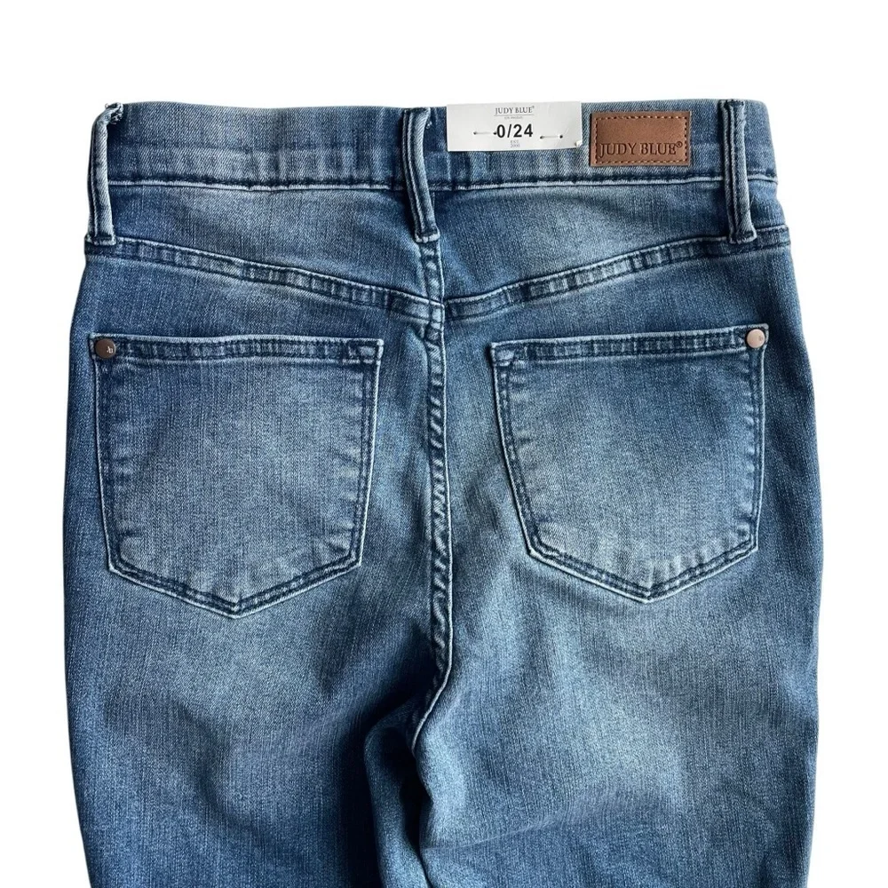 Judy Blue Pull On Skinny Capri Denim Jegging Jeans Blue Size 0/24 NWT Sorbtek